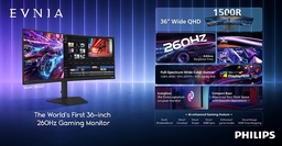 Philips Evnia Unveils Latest Gaming Monitors, Featuring the World's First 36-inch 260Hz Display Built for Gamers